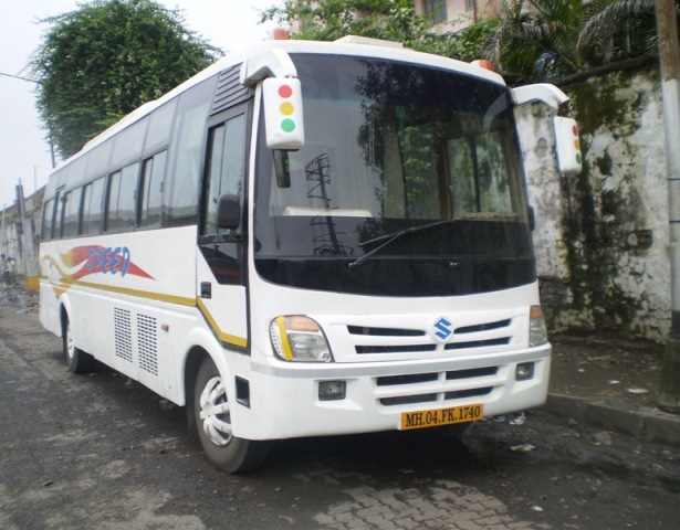 25 seater ac mini bus coach on hire in mumbai